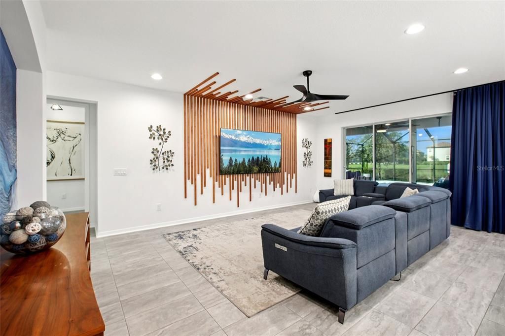 Interior, Living room, Recessed Lighting