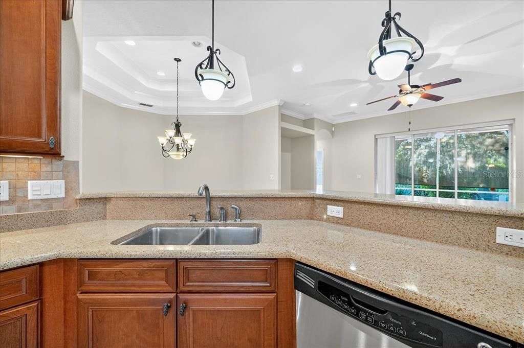 Chandelier, Interior, Kitchen, Pendant Lights, Recessed Lighting