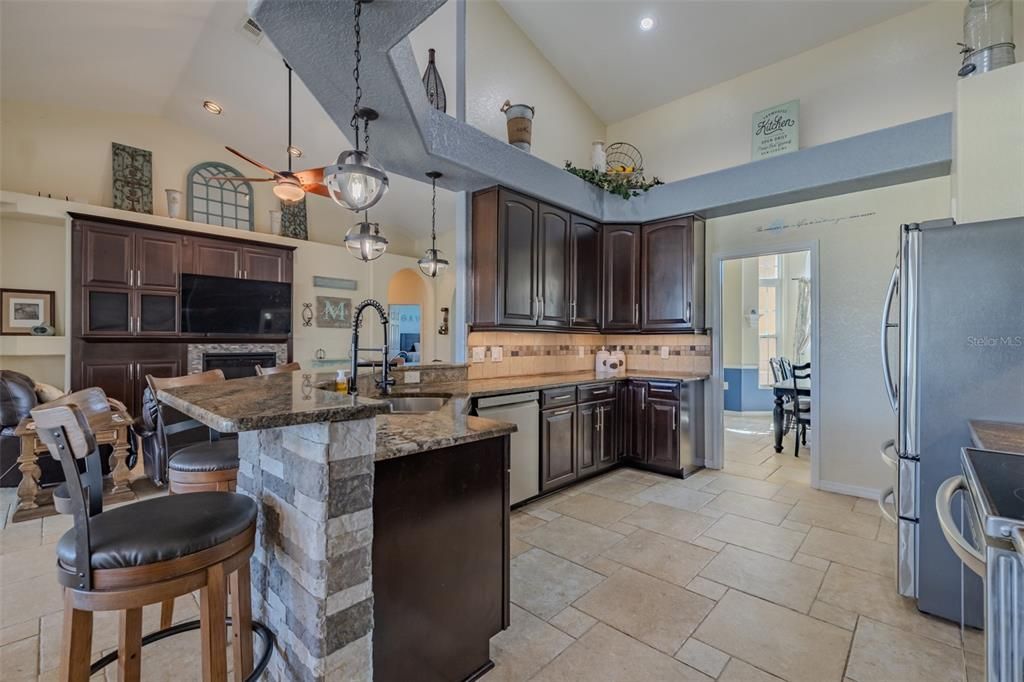 Interior, Kitchen, Pendant Lights, Recessed Lighting