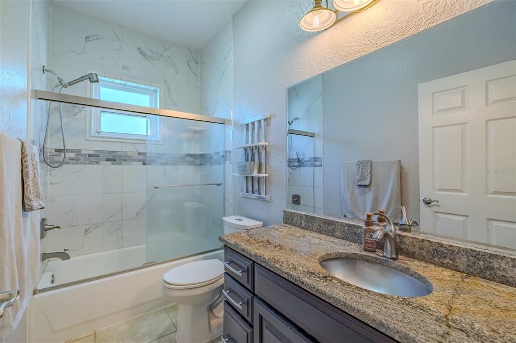 Bathroom, Glass Shower, Interior, Marble Walls