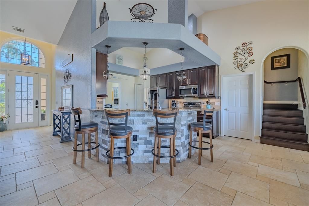 Interior, Kitchen, Pendant Lights, Stainless Steel Appliances