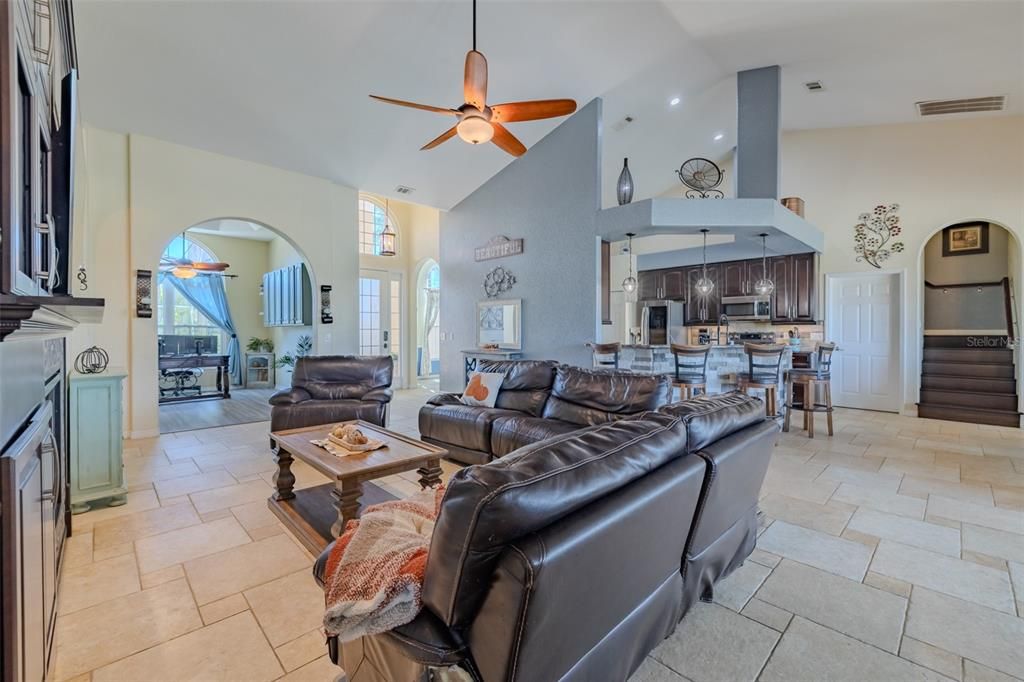 Interior, Kitchen, Living room, Recessed Lighting