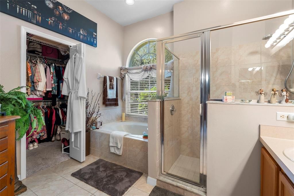 Bathroom, Glass Shower, Interior, Recessed Lighting, Walk-in Closets