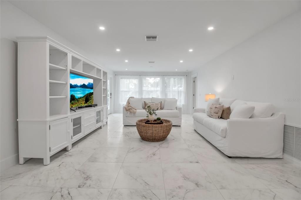 Interior, Living room, Marble, Recessed Lighting