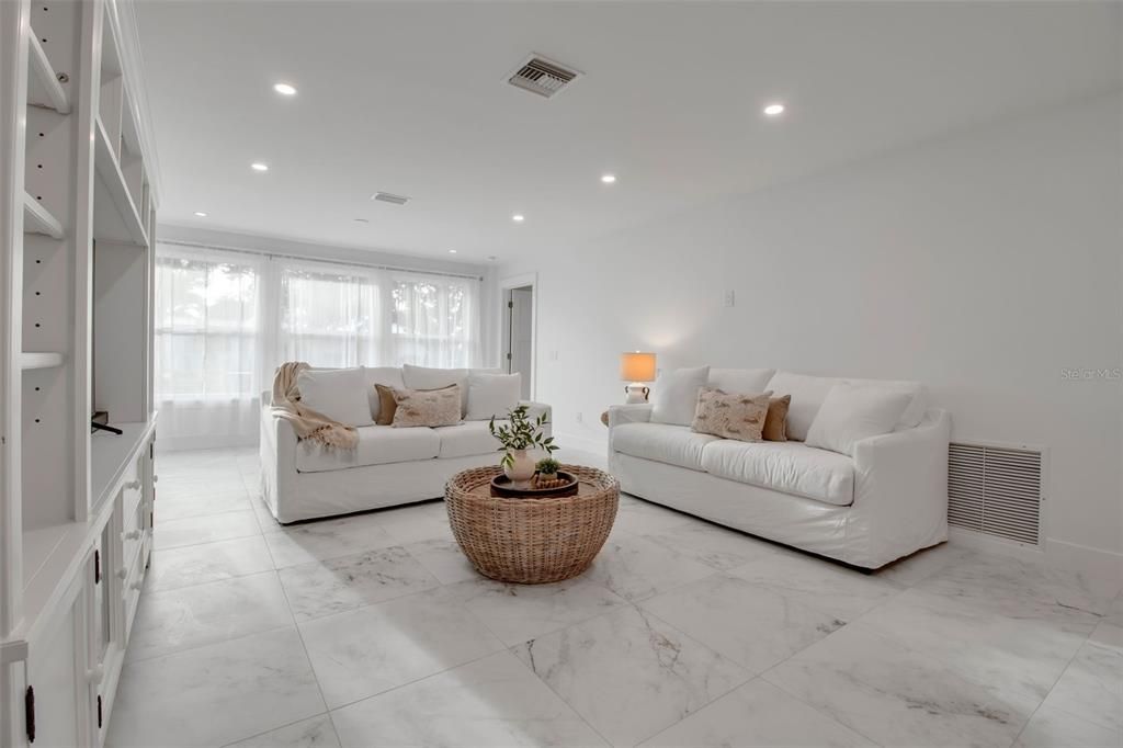 Interior, Living room, Marble, Recessed Lighting