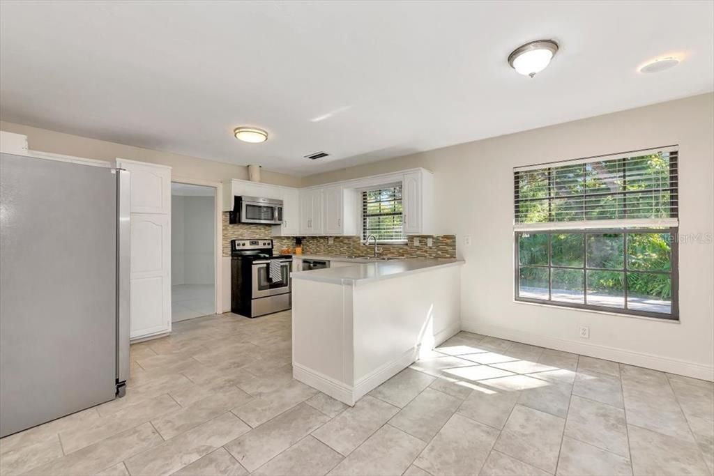 Interior, Kitchen, Recessed Lighting, Stainless Steel Appliances