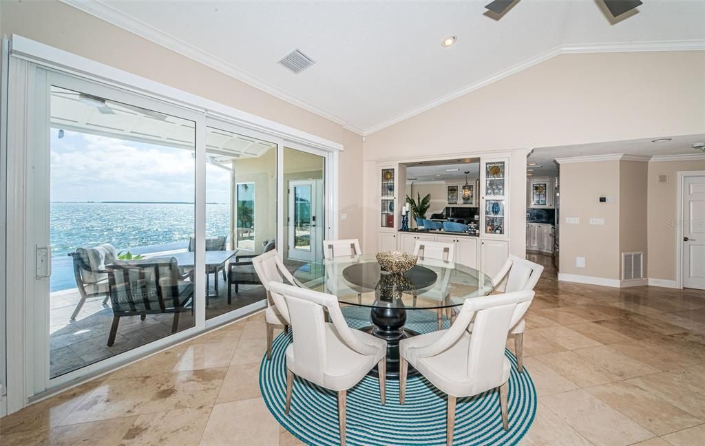 Dining room, Interior, Recessed Lighting, Water