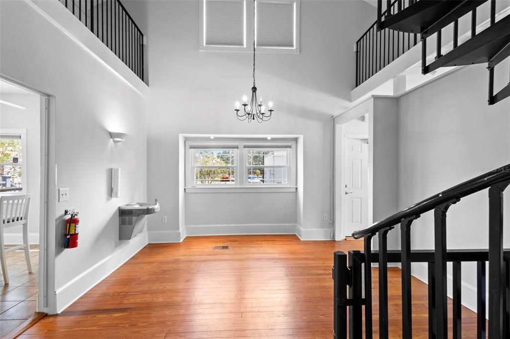 Chandelier, Interior, Wood Texture Flooring