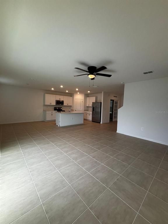 Empty room, Interior, Kitchen, Recessed Lighting