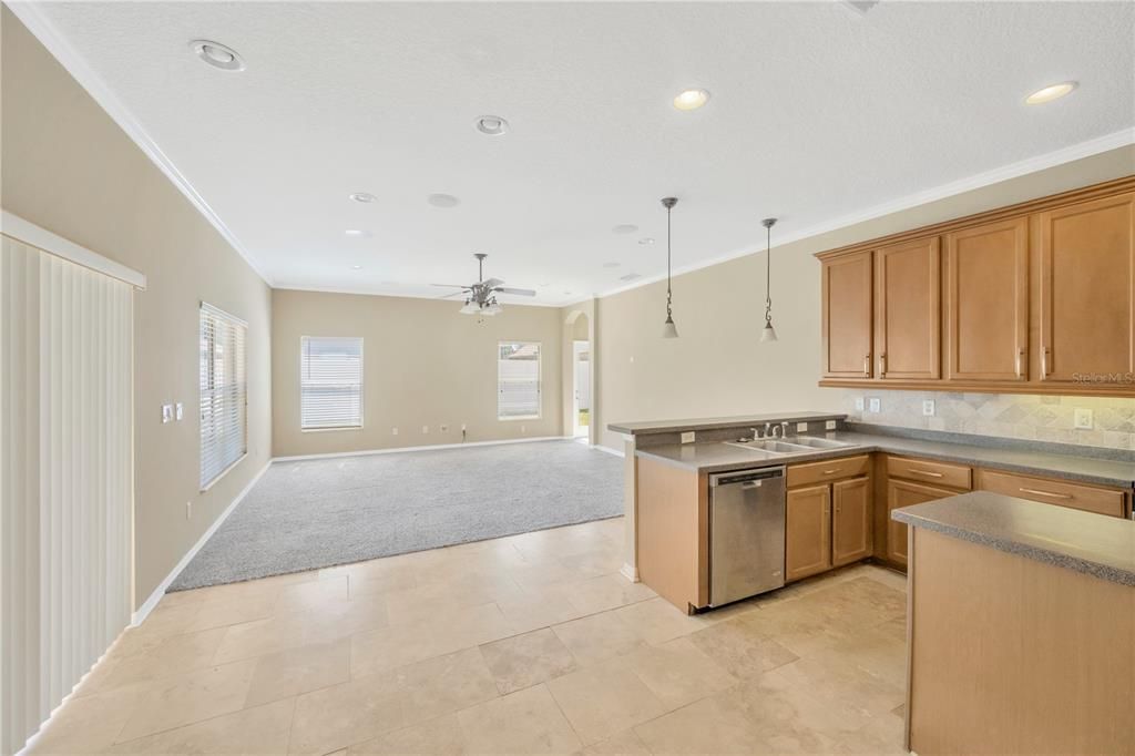 Interior, Kitchen, Pendant Lights, Recessed Lighting