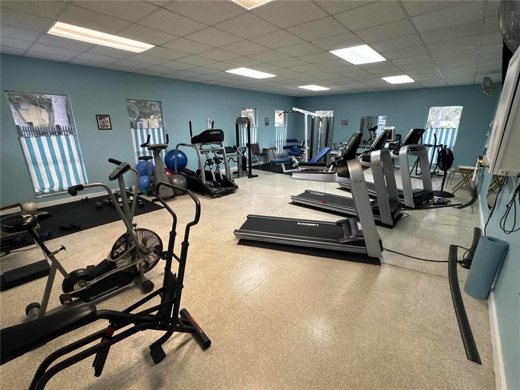 Fitness Equipment, Gym, Interior, Recessed Lighting