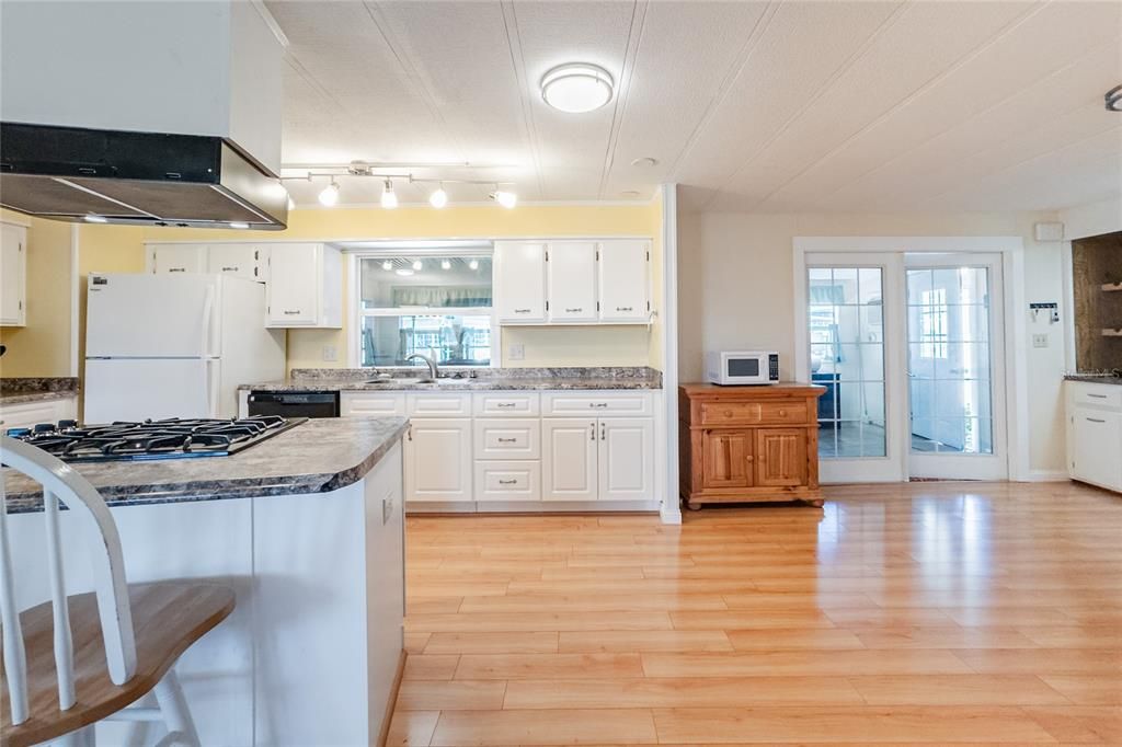 Interior, Kitchen, Wood Texture Flooring