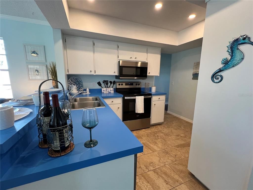 Interior, Kitchen, Recessed Lighting, Stainless Steel Appliances