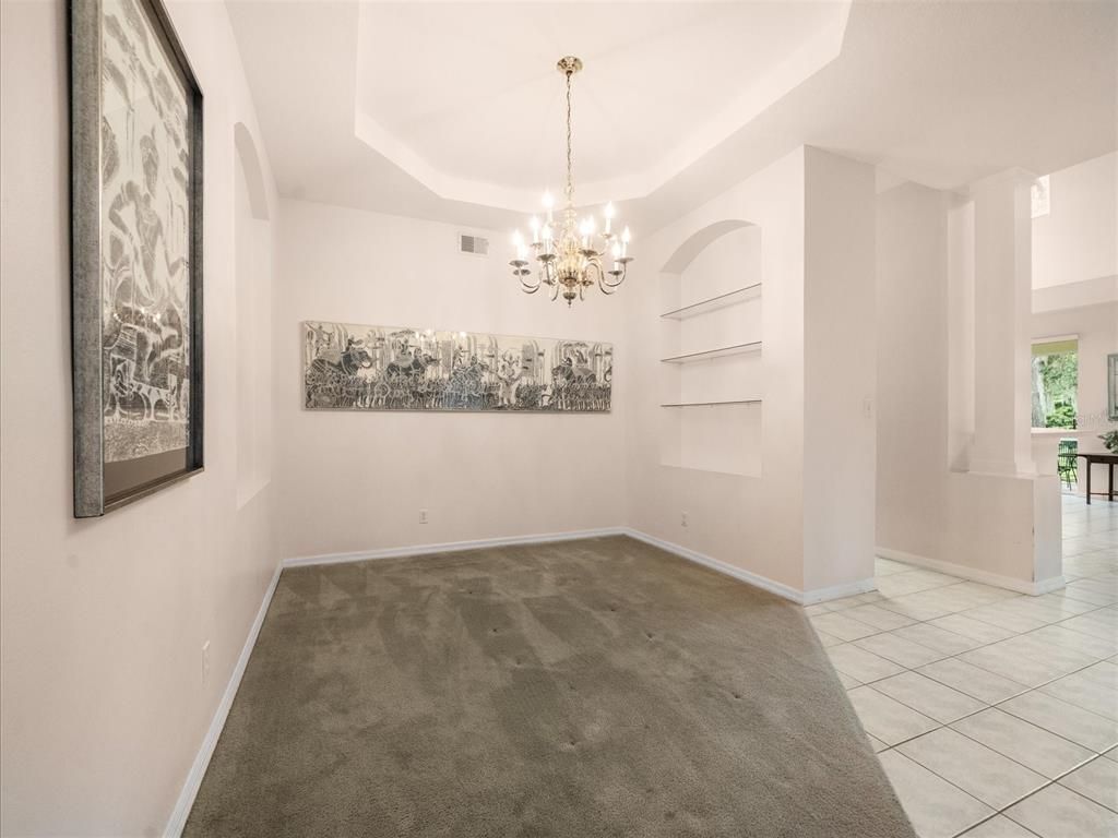 Chandelier, Empty room, Interior