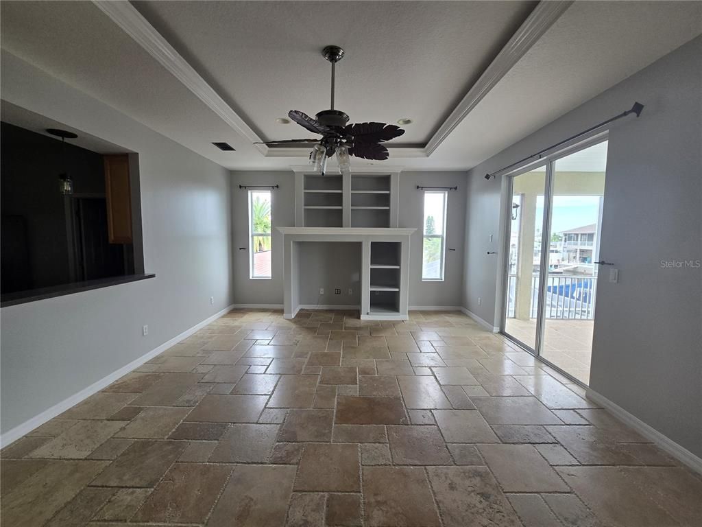 Empty room, Fireplace, Interior