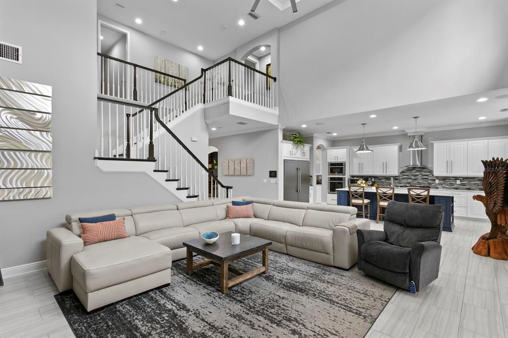 Interior, Kitchen, Living room, Pendant Lights, Recessed Lighting