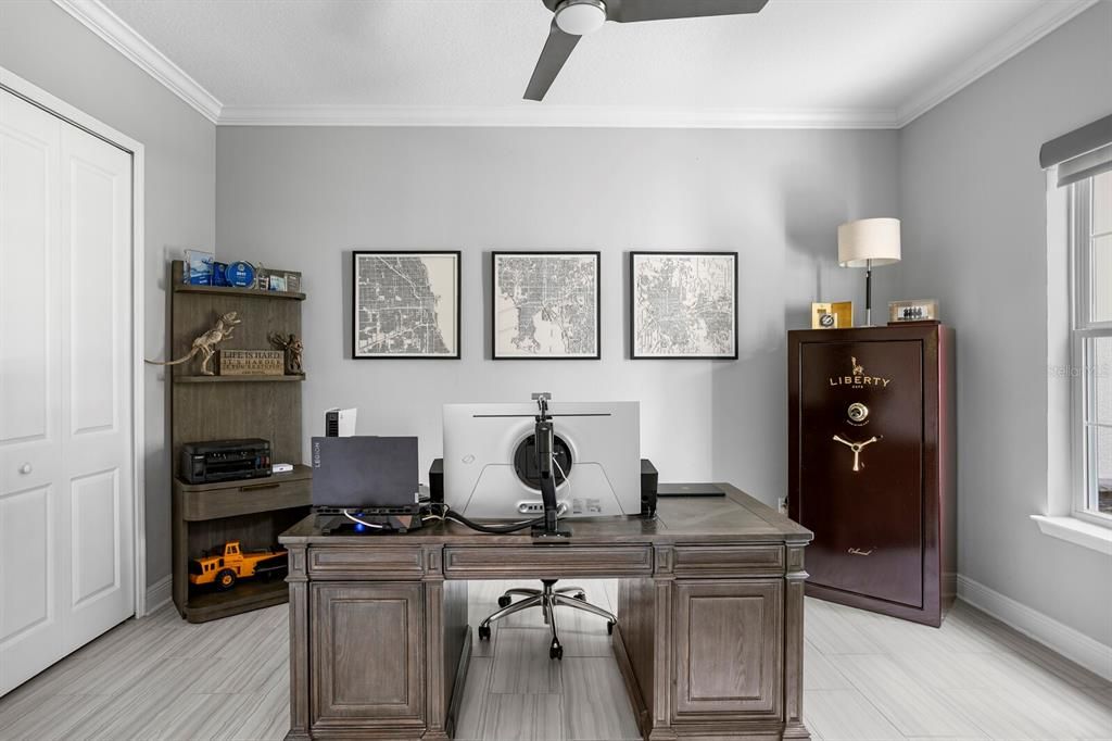 Home Office, Interior, Wood Texture Flooring