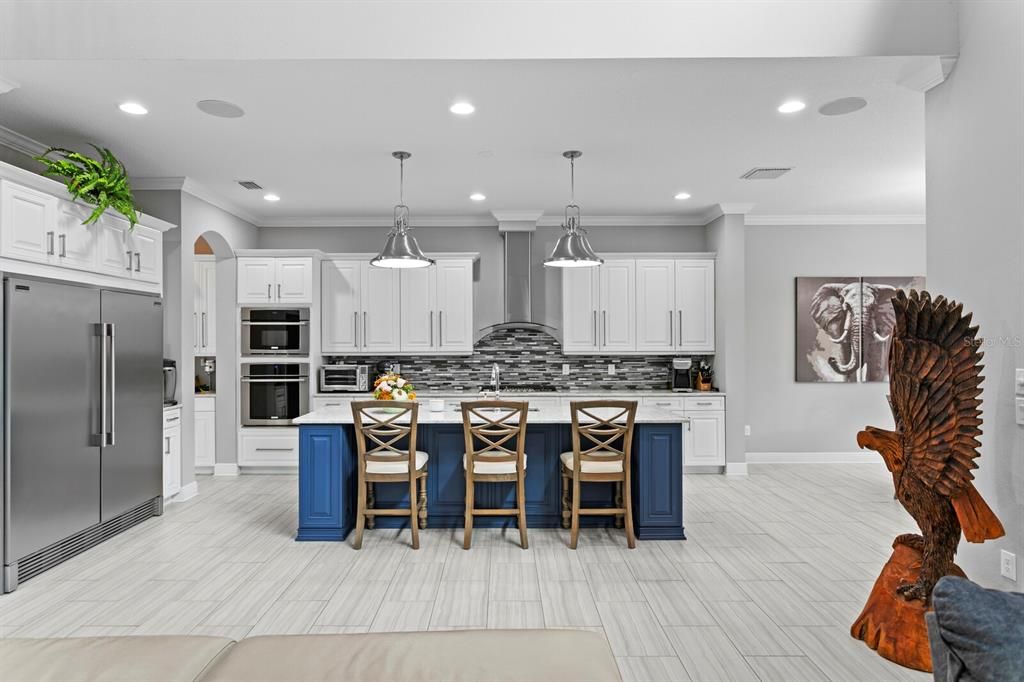 Interior, Kitchen, Pendant Lights, Recessed Lighting, Stainless Steel Appliances
