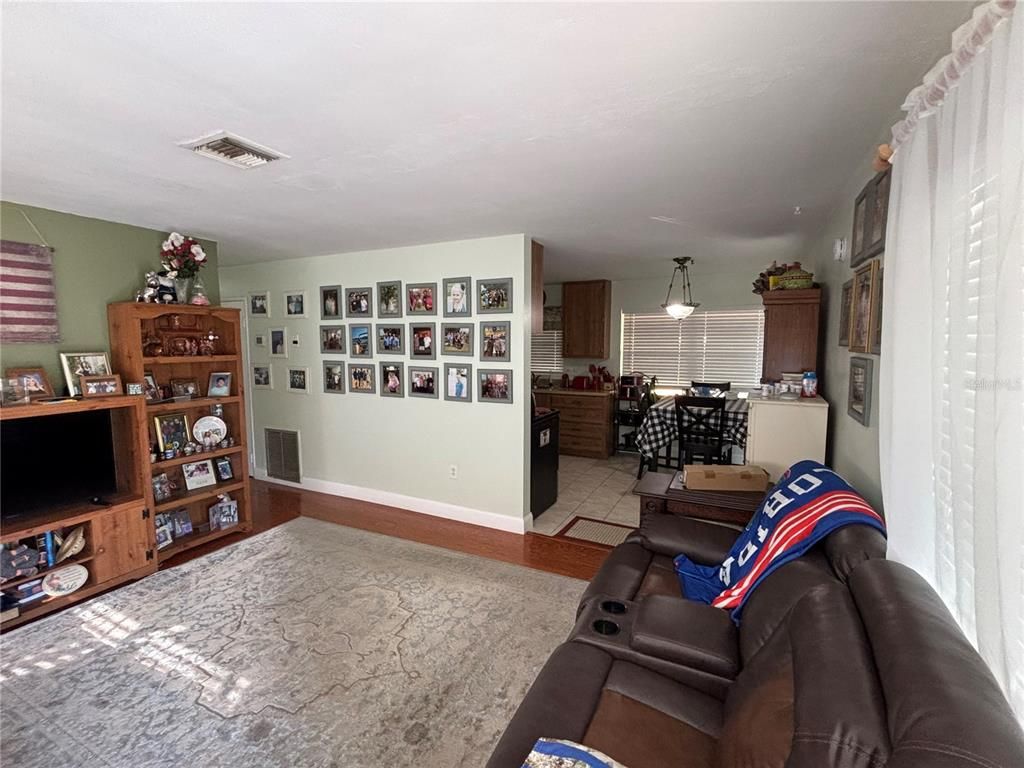 Home Theatre Room, Interior, Kitchen, Living room, Pendant Lights, Wood Texture Flooring