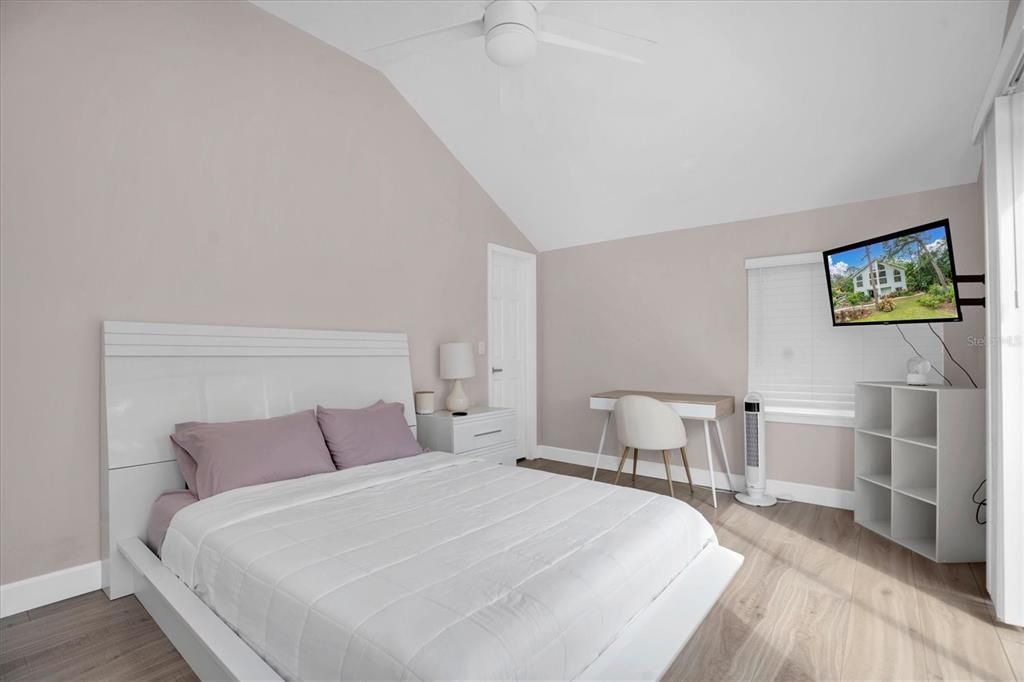 Bedroom, Home Office, Interior, Wood Texture Flooring