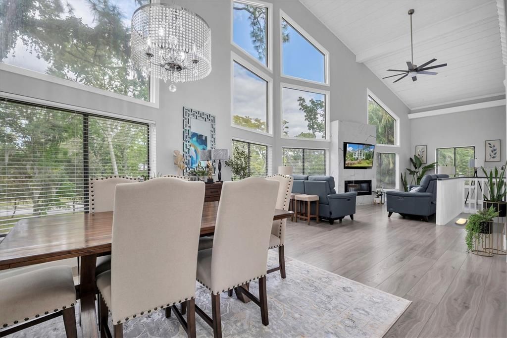 Chandelier, Dining room, Interior, Living room, Wood Texture Flooring