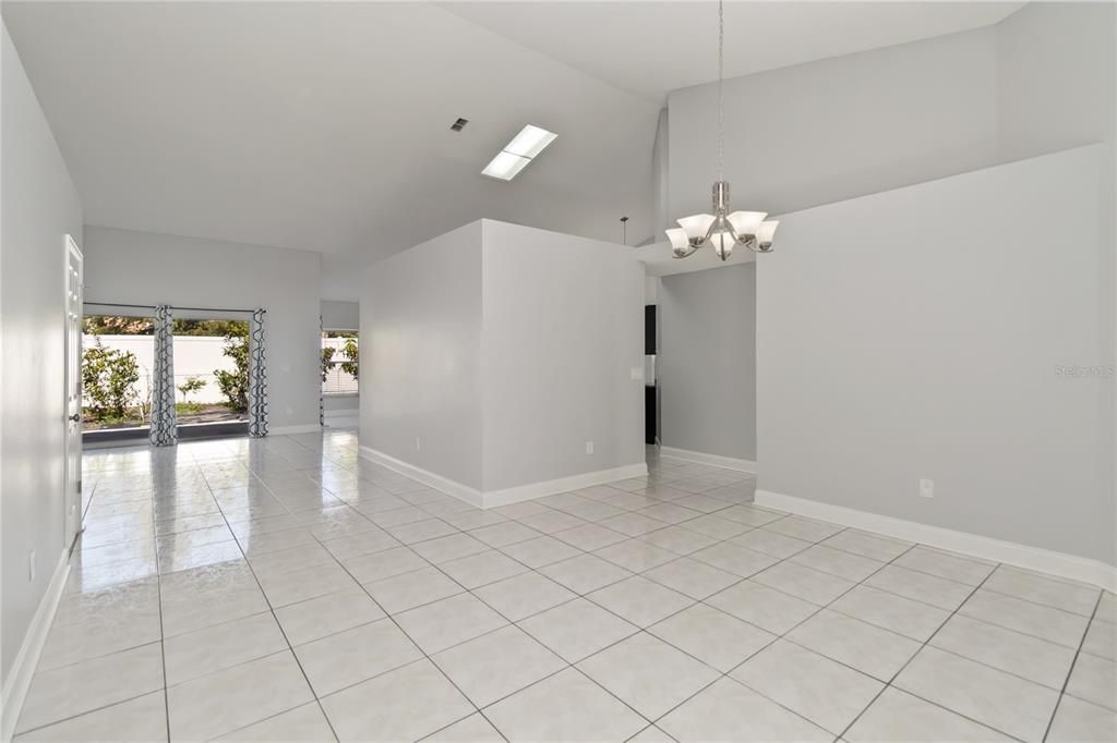 Chandelier, Empty room, Interior