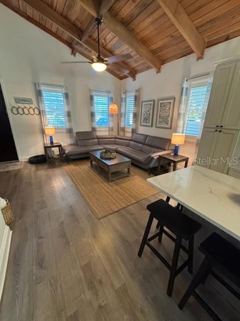 Dining room, Interior, Living room, Wooden Beams, Wooden Ceilings, Wood Texture Flooring