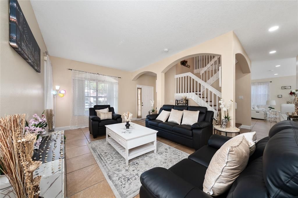 Interior, Living room, Recessed Lighting