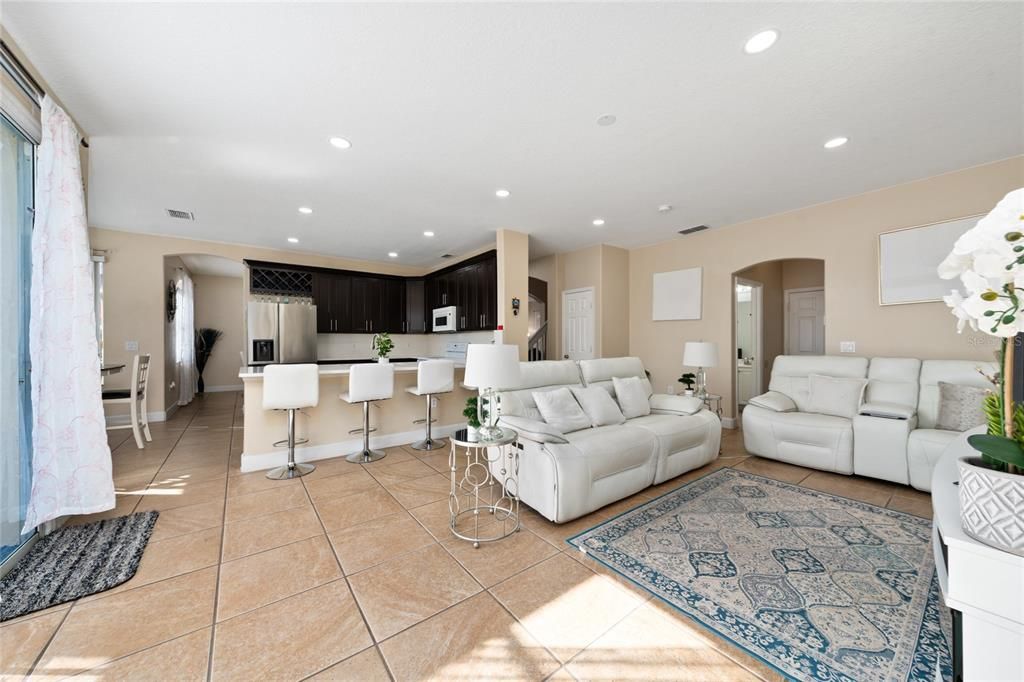 Interior, Kitchen, Living room, Recessed Lighting, Stainless Steel Appliances