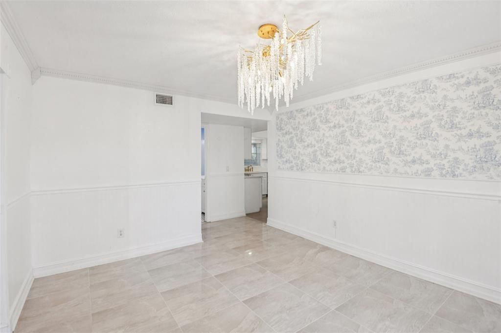 Chandelier, Empty room, Interior