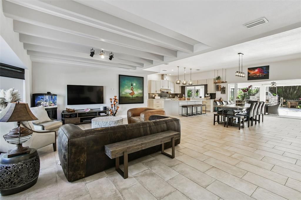 Dining room, Interior, Kitchen, Living room, Pendant Lights