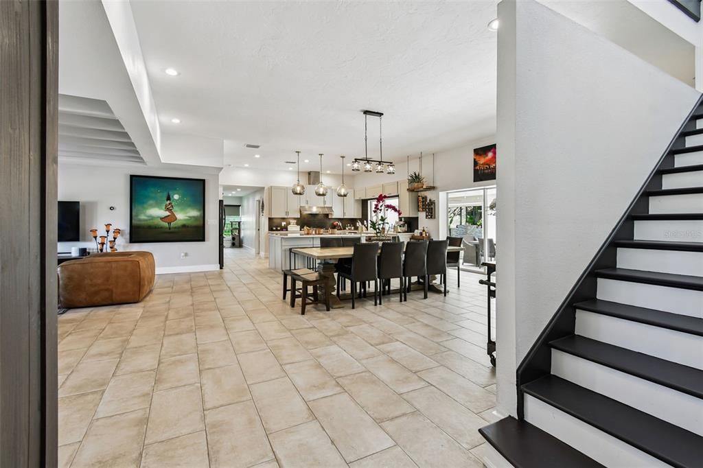 Dining room, Interior, Kitchen, Pendant Lights, Recessed Lighting