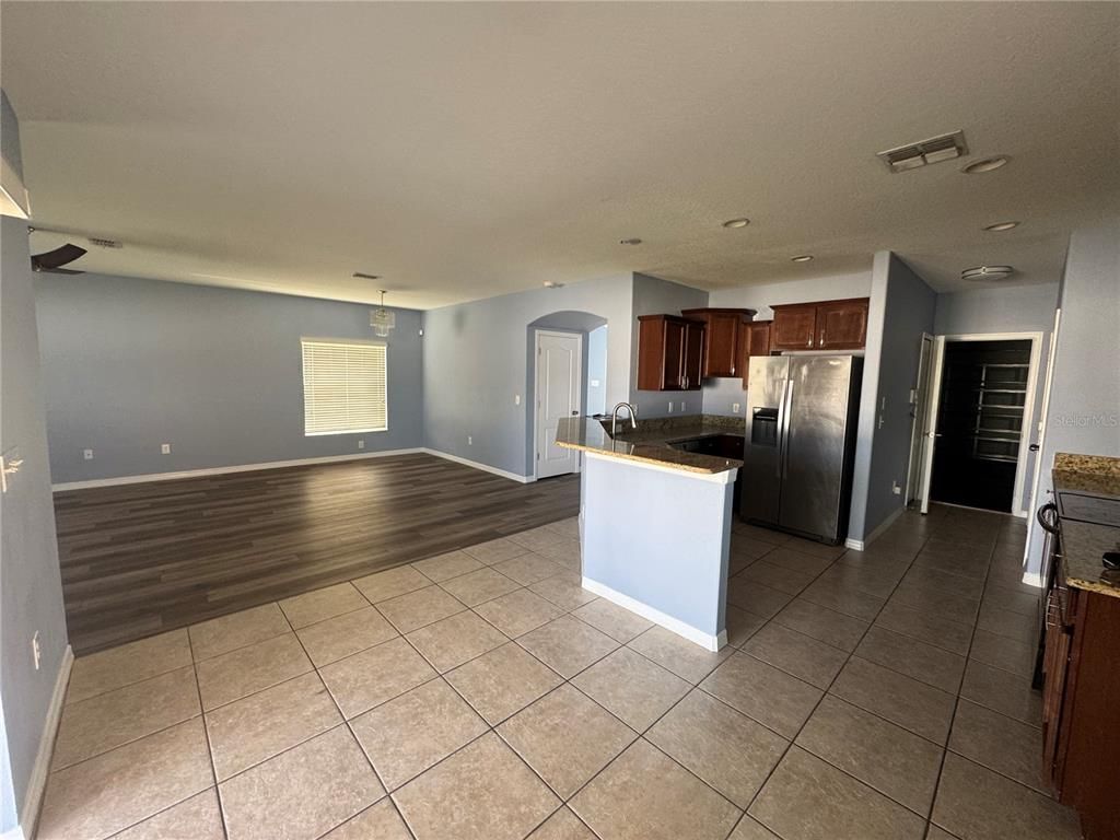 Empty room, Interior, Kitchen, Wood Texture Flooring