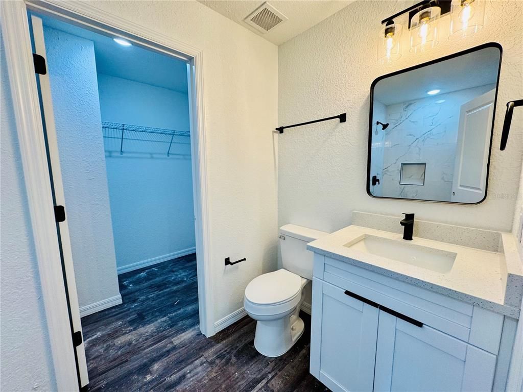 Bathroom, Interior, Walk-in Closets, Wood Texture Flooring