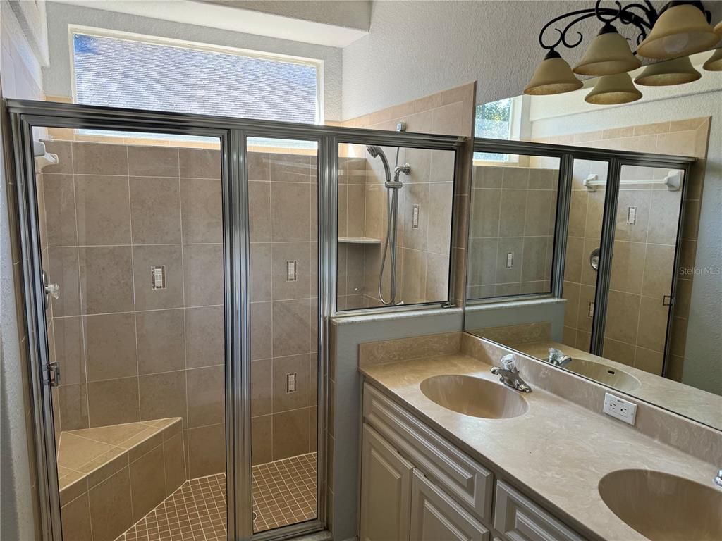 Bathroom, Dual Sink Vanities, Glass Shower, Interior