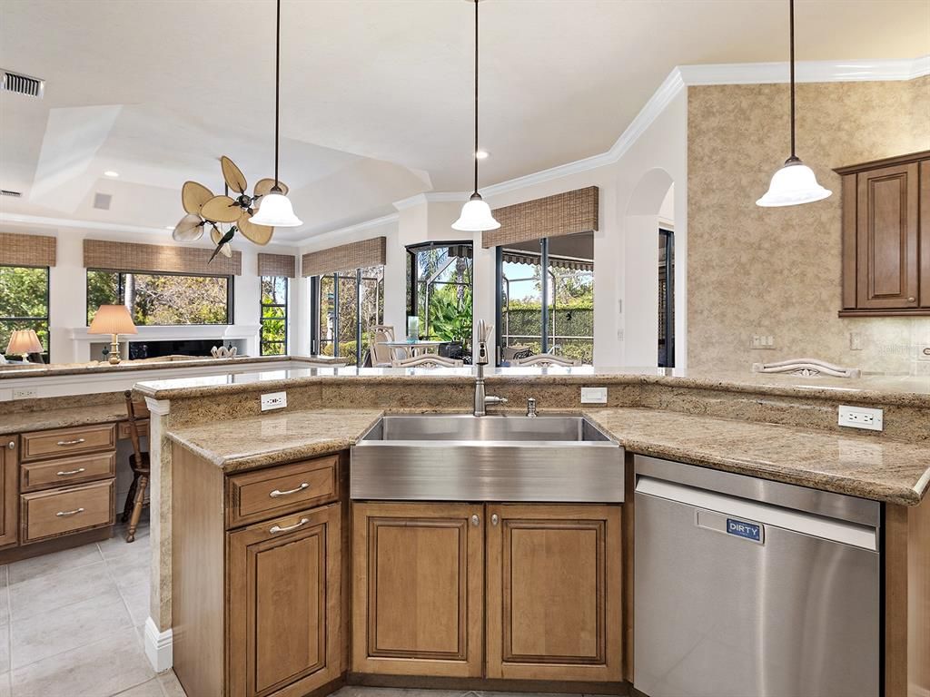 Interior, Kitchen, Pendant Lights, Recessed Lighting