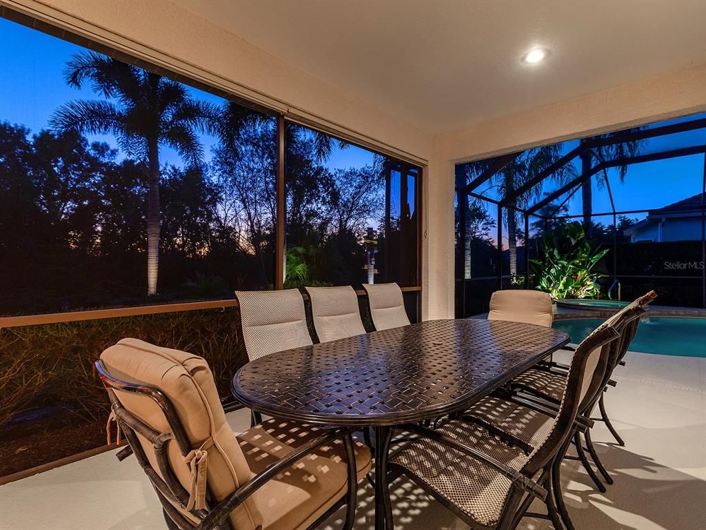 Dining room, Interior, Pool, Recessed Lighting, Sun Room