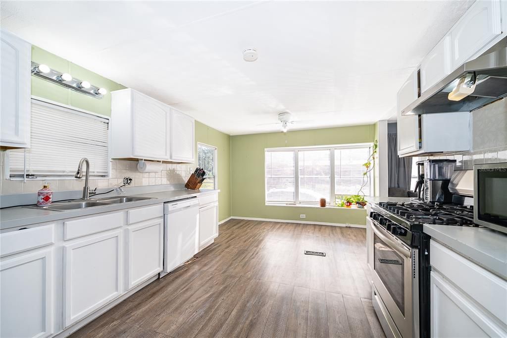 Interior, Kitchen, Wood Texture Flooring