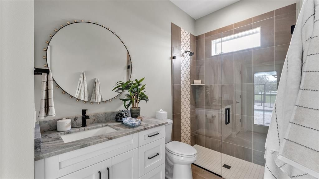 Bathroom, Glass Shower, Interior
