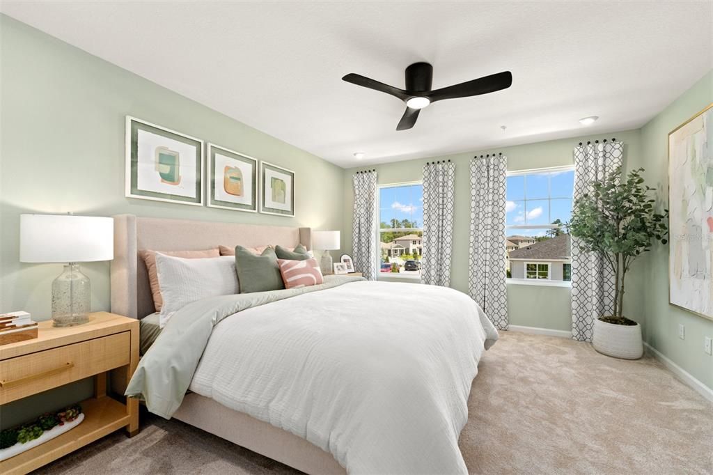 Bedroom, Interior, Recessed Lighting