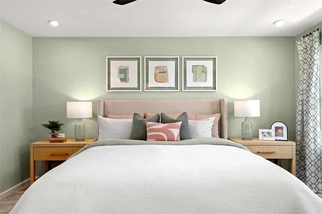 Bedroom, Interior, Recessed Lighting