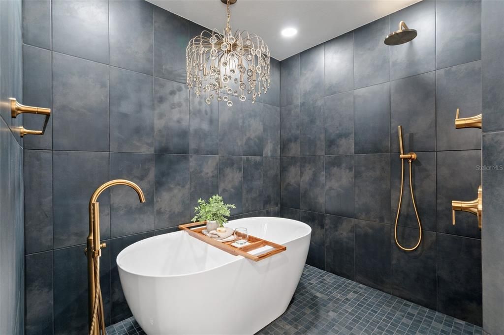Bathroom, Free Standing Baths, Interior, Recessed Lighting
