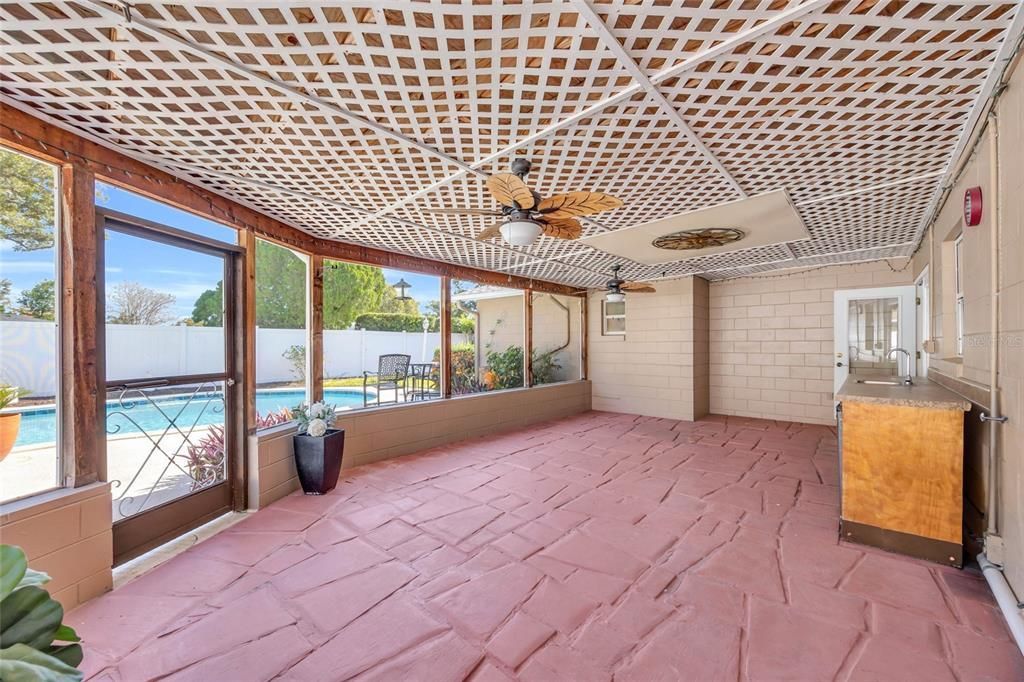Empty room, Interior, Stone Walls, Sun Room