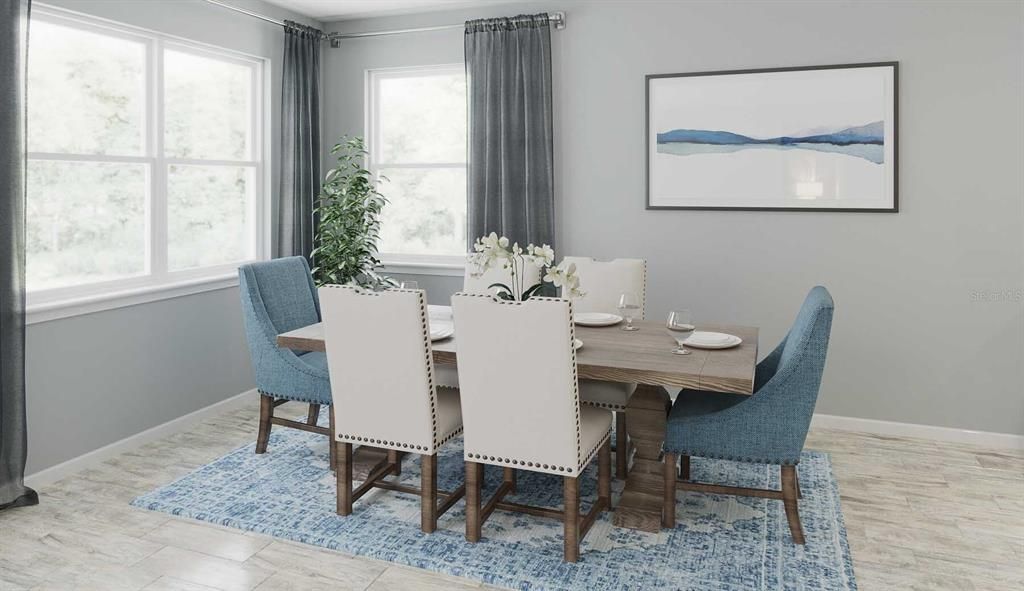 Dining room, Interior, Wood Texture Flooring