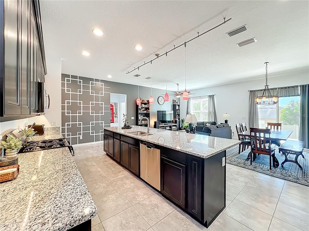 Dining room, Interior, Kitchen, Pendant Lights, Recessed Lighting