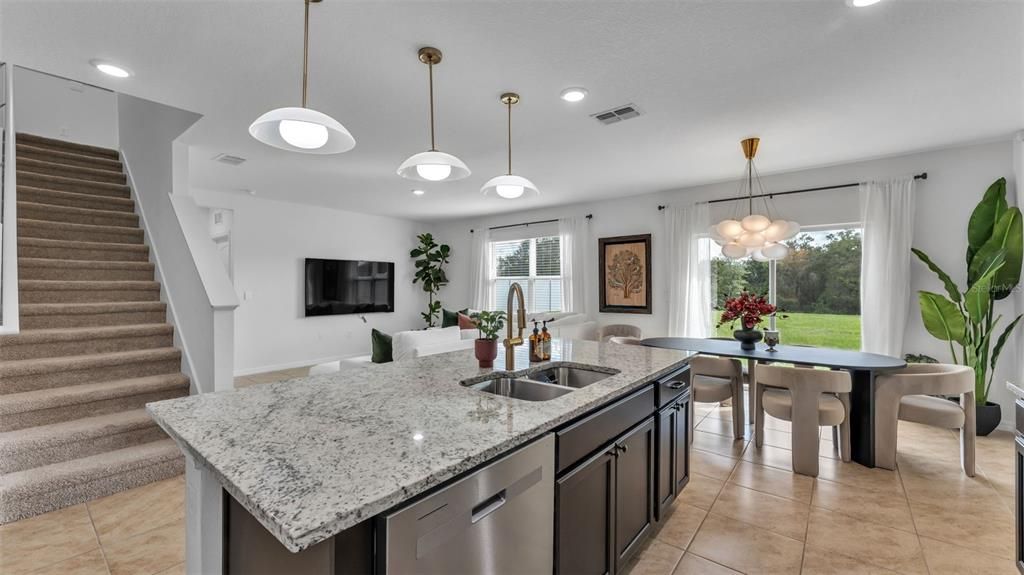 Dining room, Interior, Kitchen, Pendant Lights, Recessed Lighting