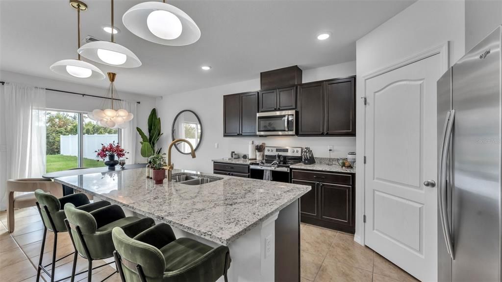 Interior, Kitchen, Pendant Lights, Recessed Lighting, Stainless Steel Appliances