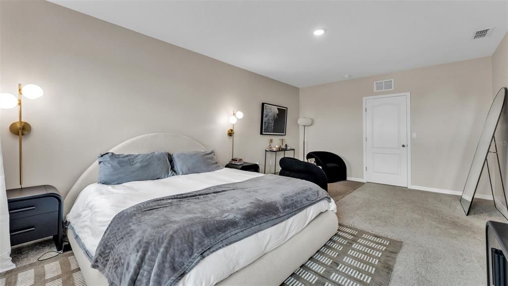 Bedroom, Interior, Recessed Lighting