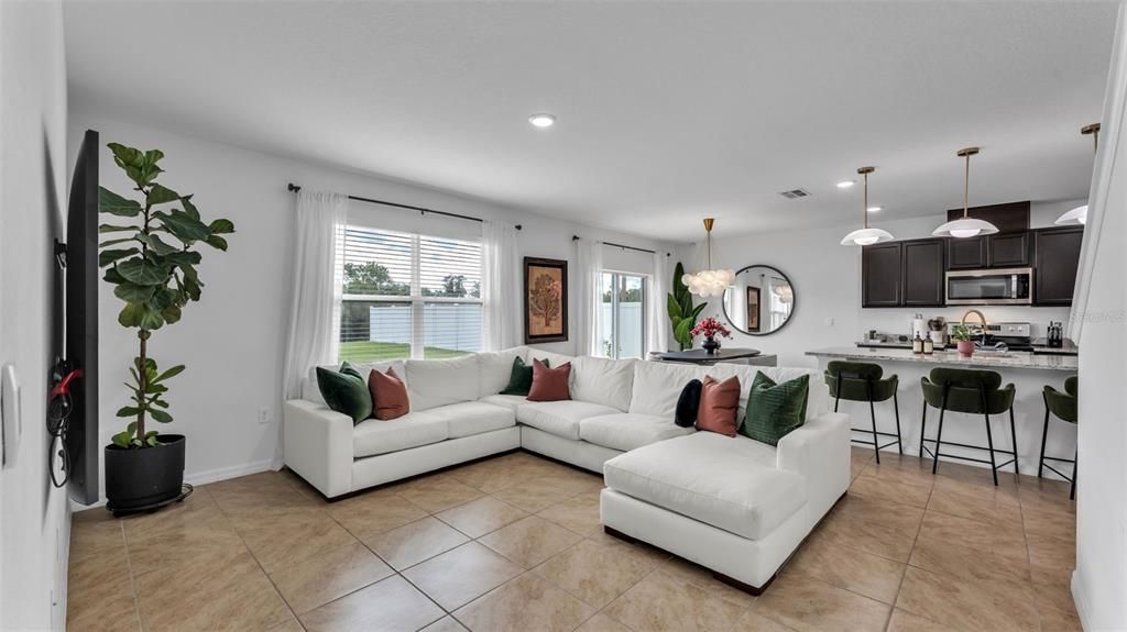 Interior, Kitchen, Living room, Pendant Lights, Recessed Lighting