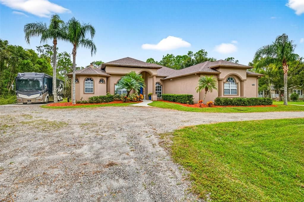 Attached, Backyard, Exterior, Facade, Mediterranean